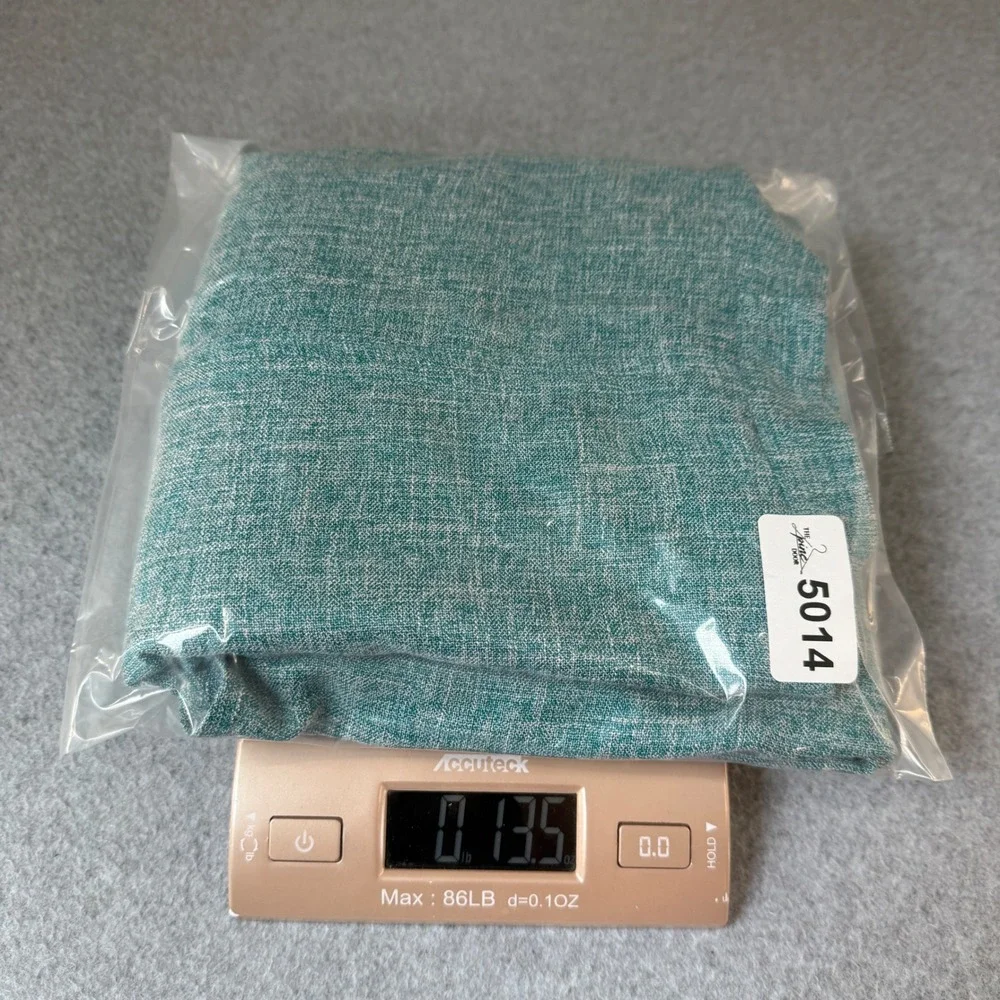 Signature Collection by Fridaze Linen Blend Open Front Jacket Topper Teal Blue M